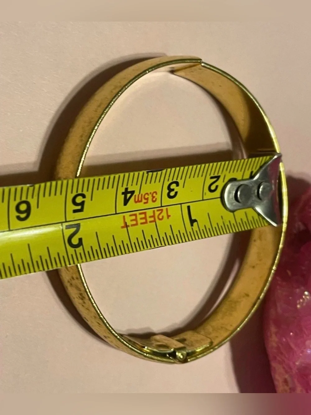 Vintage Gold Tone Clamper Bracelet #9248